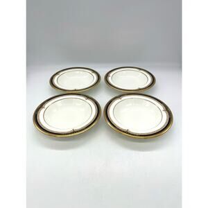Noritake Gold and Sable Set of 4 Fruit Bowls 6.25” EUC Vintage